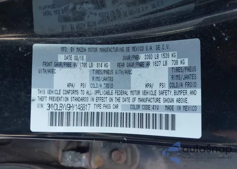 2017 Toyota Yaris Ia из США, поврежденный, VIN 3MYDLBYV9HY148817